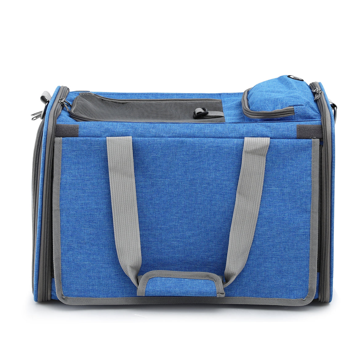 i.Pet Pet Carrier Bag Foldable Dog Cat Durable Crate Travel Cage Portable Car Kennel Blue