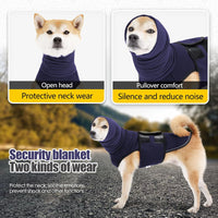 Pet Products Dog Anxiety Vest and Coat, Vet Visits and Separation - Keep Pet Calm, Dog Jacket for Thunder, Fireworks, Anti Anxiety Vest for Dogs and Cat Body and Ear, Dark Blue, M