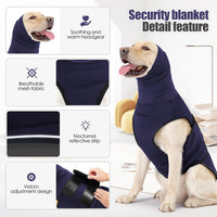 Pet Products Dog Anxiety Vest and Coat, Vet Visits and Separation - Keep Pet Calm, Dog Jacket for Thunder, Fireworks, Anti Anxiety Vest for Dogs and Cat Body and Ear, Green, M