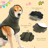 Pet Products Dog Anxiety Vest and Coat, Vet Visits and Separation - Keep Pet Calm, Dog Jacket for Thunder, Fireworks, Anti Anxiety Vest for Dogs and Cat Body and Ear, Green, M