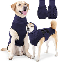 Pet Products Dog Anxiety Vest and Coat, Vet Visits and Separation - Keep Pet Calm, Dog Jacket for Thunder, Fireworks, Anti Anxiety Vest for Dogs and Cat Body and Ear, Dark Blue, S