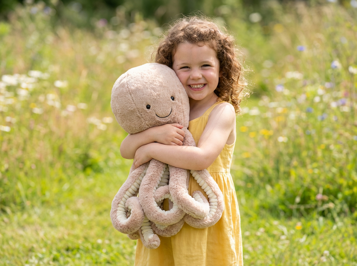 Brown Octopus Plush Toy - Soft Short Plush Stuffed Animal: Perfect Birthday/Christmas/Party Gift for Boys, Girls & Adults