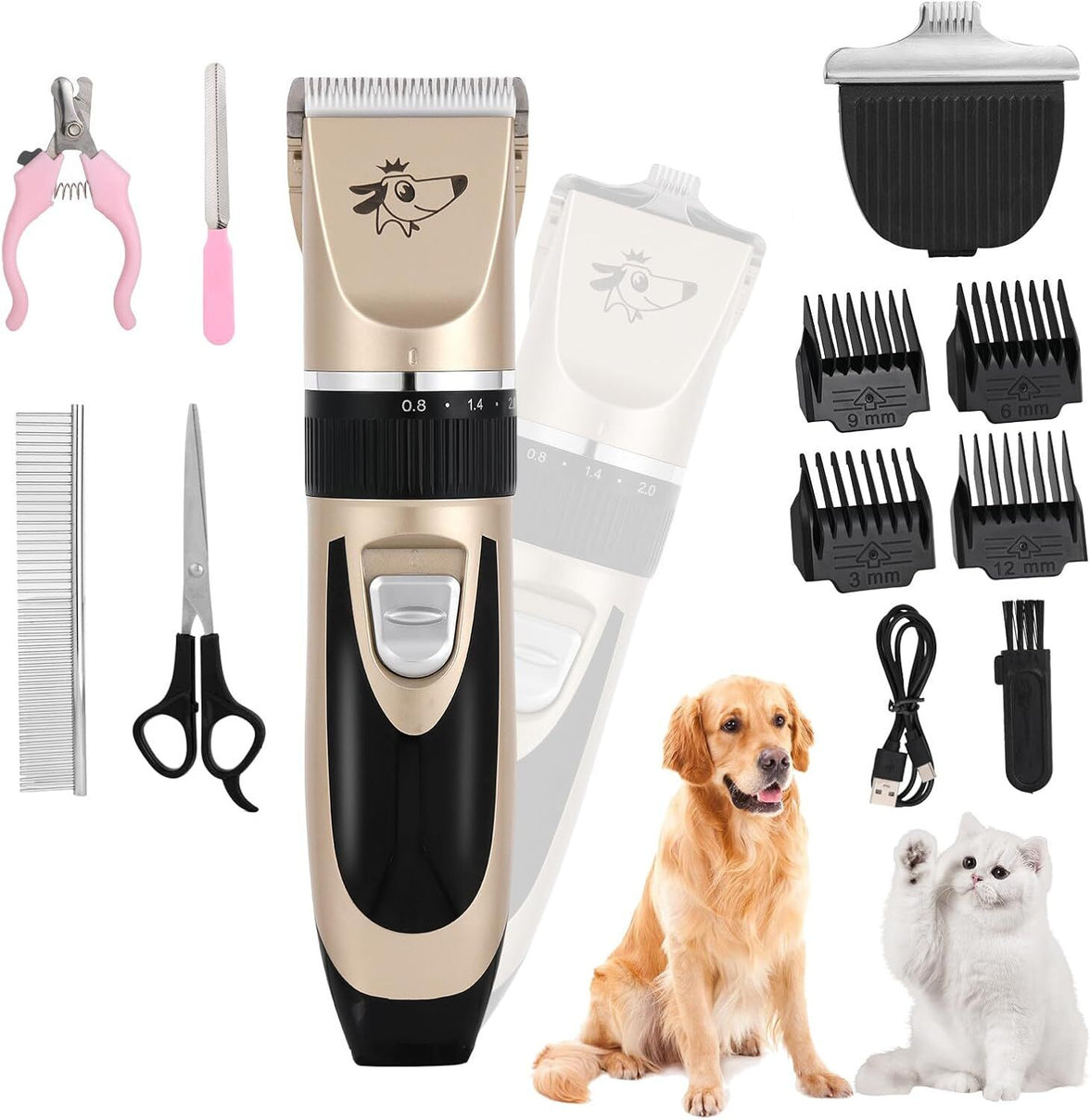 pet products Pet products Professional Rechargeable Cordless Dogs Cats Horse Grooming Clippers - Professional Pet Hair Clippers with Comb Guides for Dogs Cats Horses and Other House Animals Pet Grooming Kit