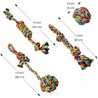 Dog Toys, ROpe Dog Toys, Chew Toys, Interactive Dog Toys, For Small/Medium Dogs (4 Pieces)