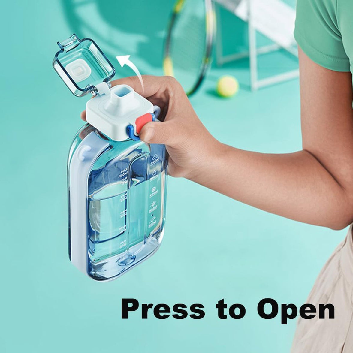 Sports Water Bottle - Fitness Water Bottle - Water Bottle - 750ml Leakproof Bottle - Water Bottle - Suitable for travel, picnics, camping, hiking - Plant-based