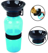 Dog Water Bottle with Bowl, Portable Pet Water Dispenser, Compatible with All Breeds, Pink