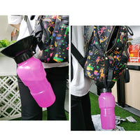 Dog Water Bottle with Bowl, Portable Pet Water Dispenser, Compatible with All Breeds, Pink