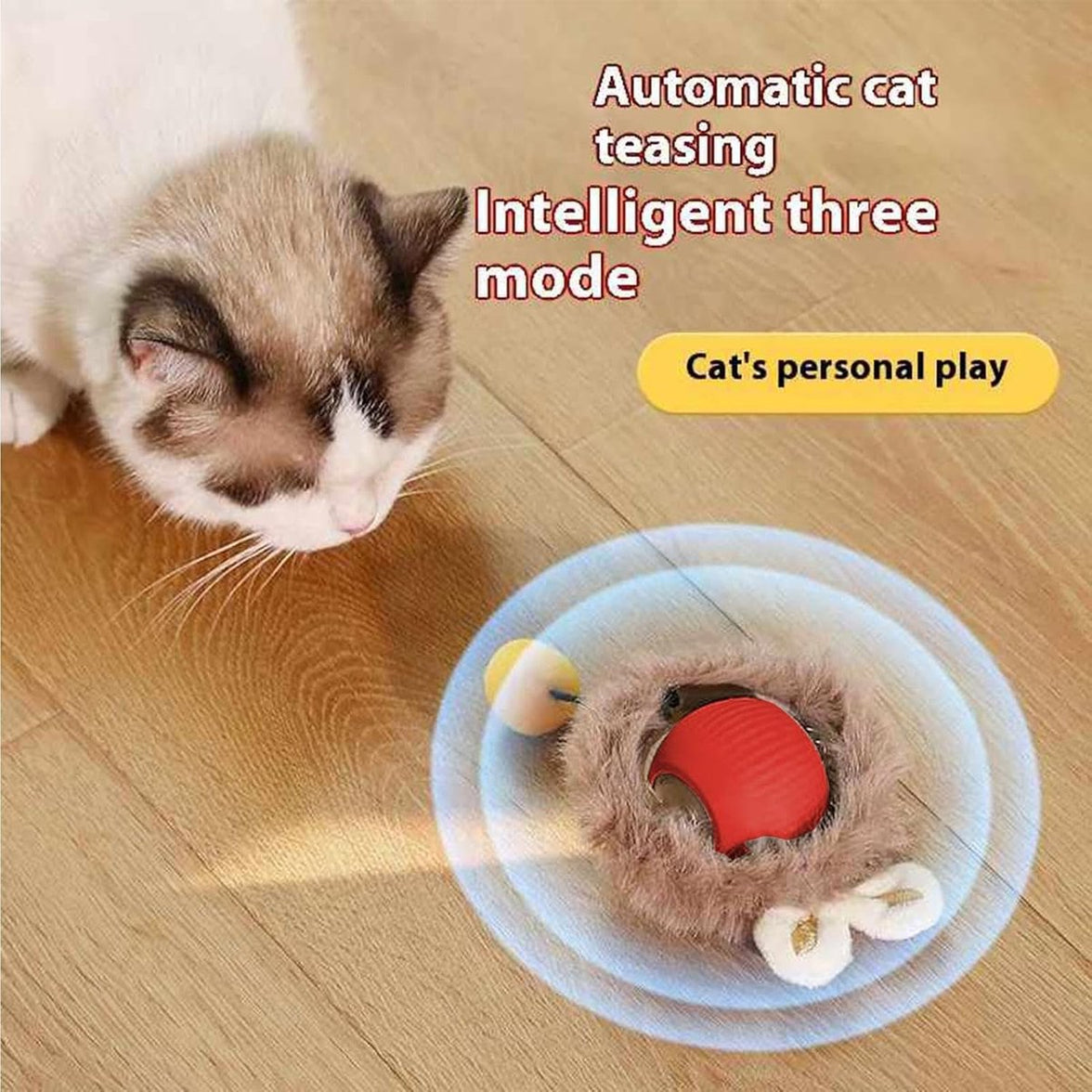 Electric Cat Ball Toy - Interactive Cat Toy - Automatic Rolling Smart Cat Toy for Cats - Dog Toys - Interactive Cat Play Ball - Pet Toys - Fast Rolling on Carpet, for Interactive Indoor Play
