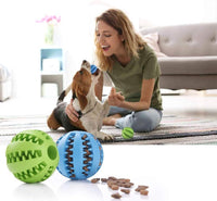 Dog Ball 5 Cm - 2 Pieces - Dog Toys - Dog Snack Ball - Dog Toys - Dog Chew Toy - Dog Toys - Dog Intelligence Toys - Green+Blue