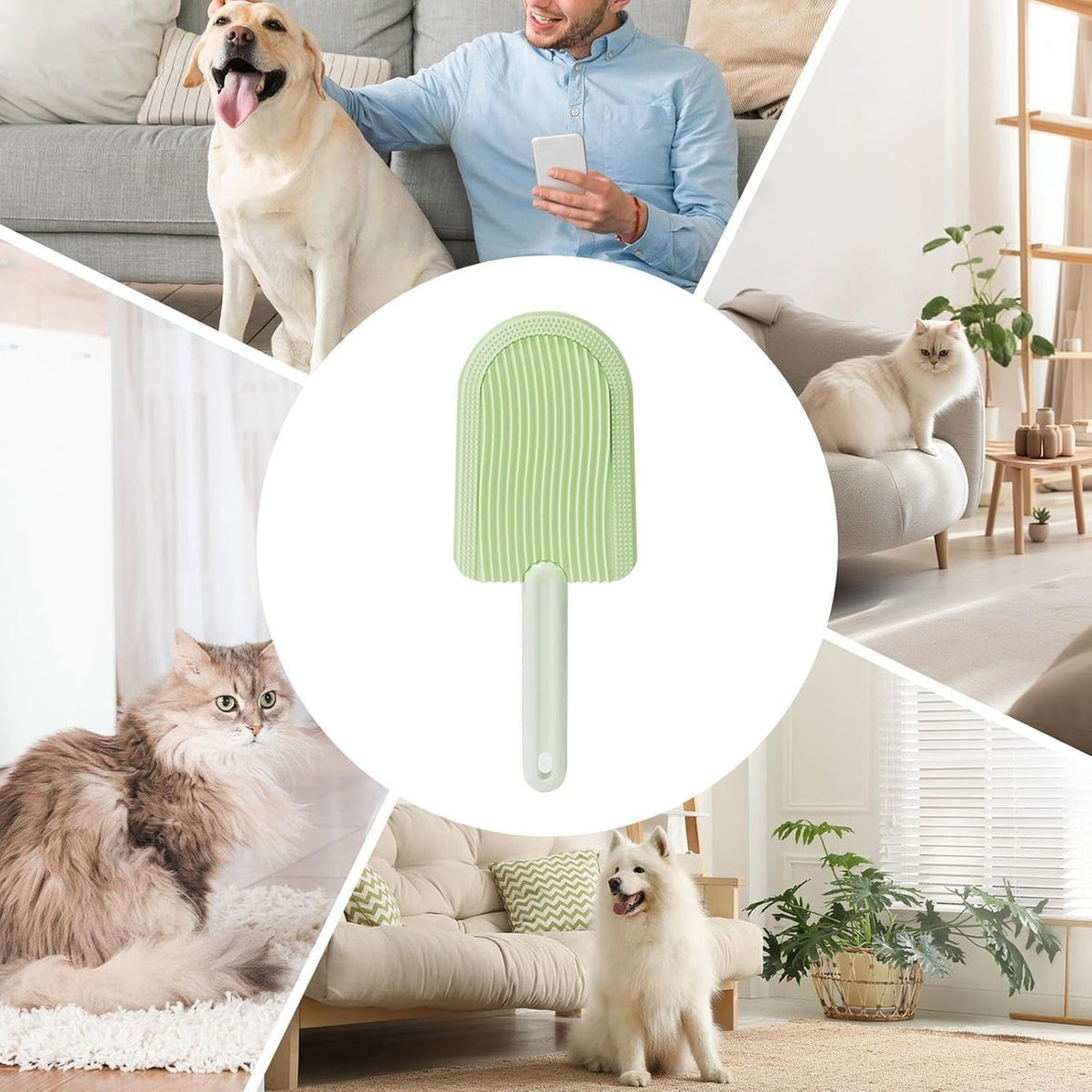 Pet Beauty Comb - Hair Remover - Pet Brush - Cat Comb - Dog Comb - Remove Floating Hair - Cat Hair Remover - Cleanable Floating Hair - Universal - For Cat And Dog - Remove Tangled Hair - Light Green - 1 Piece