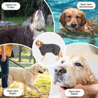 Dog bathrobe - Pet bath towel - Bathrobes for pets - Dog drying coat Bath towel - Dog towel - super absorbent dog towel - with Velcro - adjustable - for large, medium, small dogs - chest circumference 70 cm - grey - S