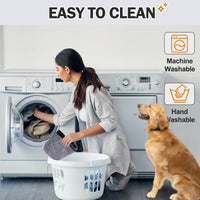 Dog bathrobe - Pet bath towel - Bathrobes for pets - Dog drying coat Bath towel - Dog towel - super absorbent dog towel - with Velcro - adjustable - for large, medium, small dogs - chest circumference 70 cm - grey - S
