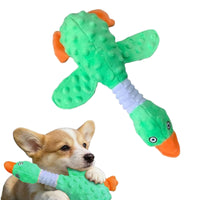 LGCASL Pink Duck Chew Toy Dog Toys for Aggressive Chewers 2026 New Dog Toys Calming Toy for Dogs Indestructible Toy with in Squeaker for Boredom Yellow Dog Plush for Dogs, Pink Green