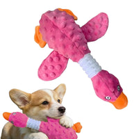 LGCASL Pink Duck Chew Toy Dog Toys for Aggressive Chewers 2026 New Dog Toys Calming Toy for Dogs Indestructible Toy with in Squeaker for Boredom Yellow Dog Plush for Dogs Pink