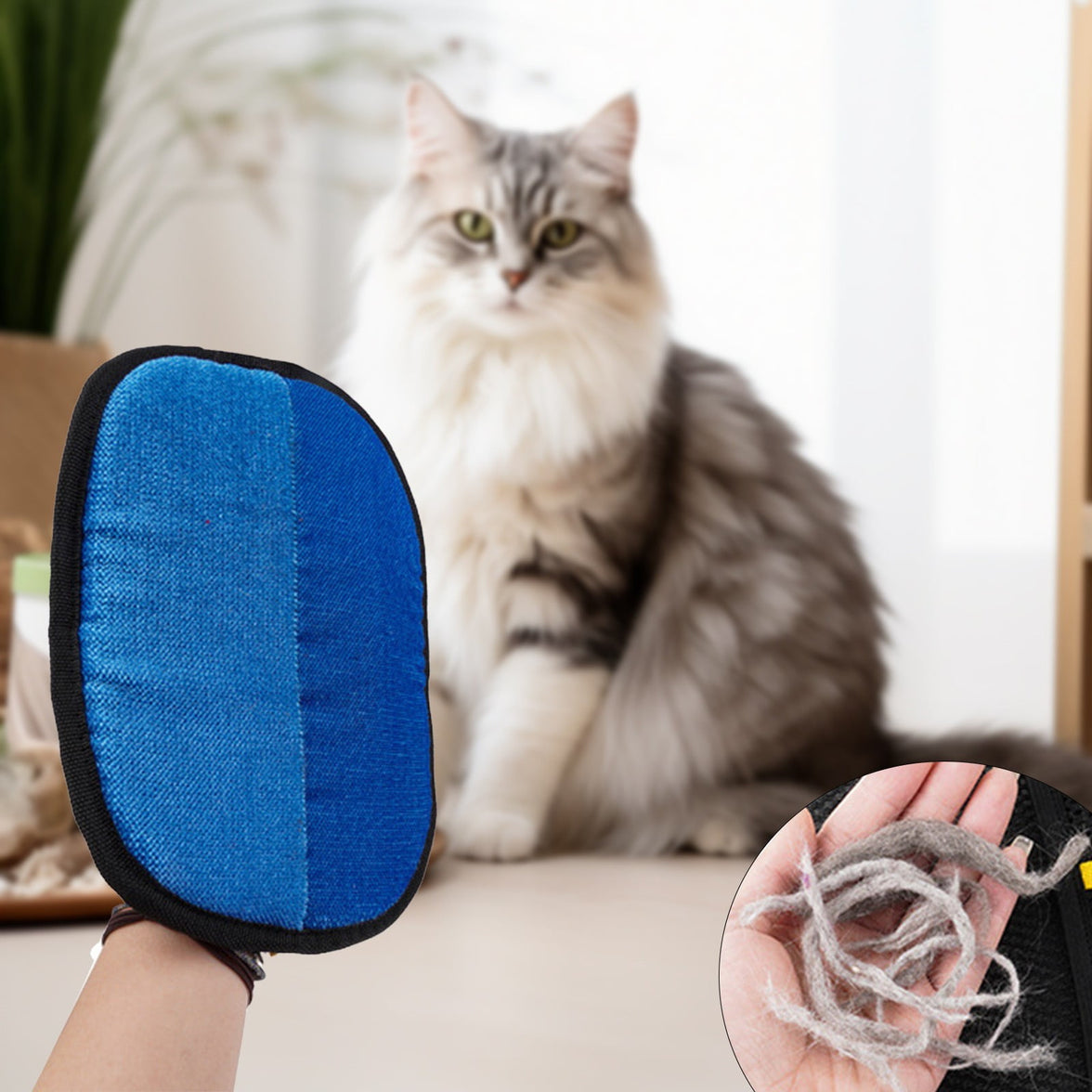 Pet Grooming Gloves,Cat Grooming Gloves for Dog & Cat,Cat Brush Glove for Carpet, Couch, Clothing, Furniture, (Green) 7.28x9.45 7.28" x 9.45" Green