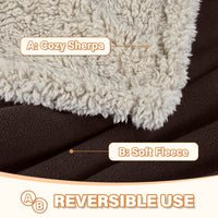 Pawsse Waterproof Pet Blanket, Pee Urine Proof Dog Blanket Cover for Couch Bed Furniture Protector, Liquid Proof Blanket for Small Medium Dogs, Buffale Red/Tuape, 50” x 60”. Brown/Tuape