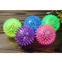 Darzheoy Light up LED Dog Ball Elastic Flashing Ball Glowing Interactive Dog Toy Ball Flash LED Dog Ball Toy Pet Color Ball Bounce-Activated for Dogs and Puppies (Random) Color random delivery