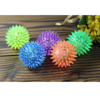 Darzheoy Light up LED Dog Ball Elastic Flashing Ball Glowing Interactive Dog Toy Ball Flash LED Dog Ball Toy Pet Color Ball Bounce-Activated for Dogs and Puppies (Random) Color random delivery