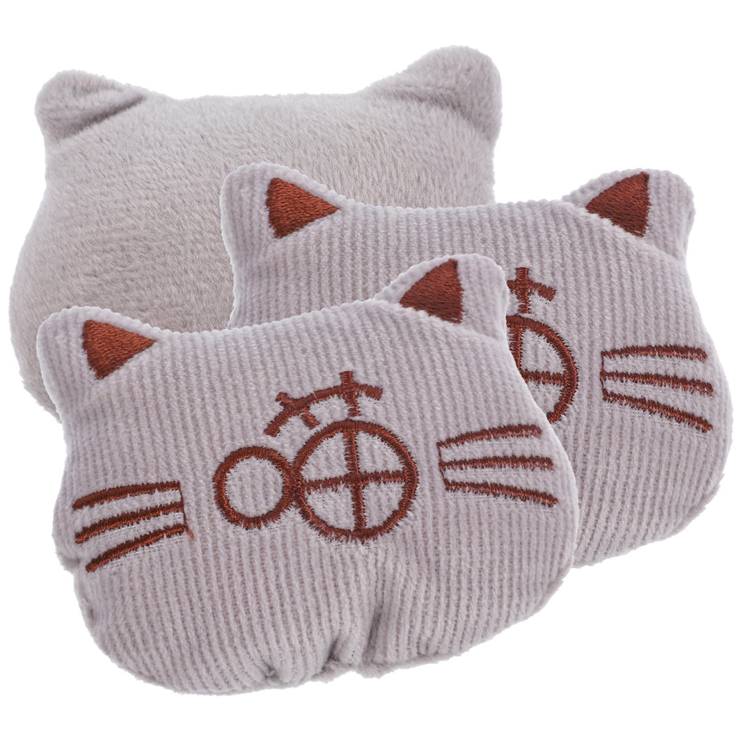 HOOWIFFY 3Pcs Chewing Toys Cat Plush Catnip Toys Multi Plush Stress Relief Indoor Cat