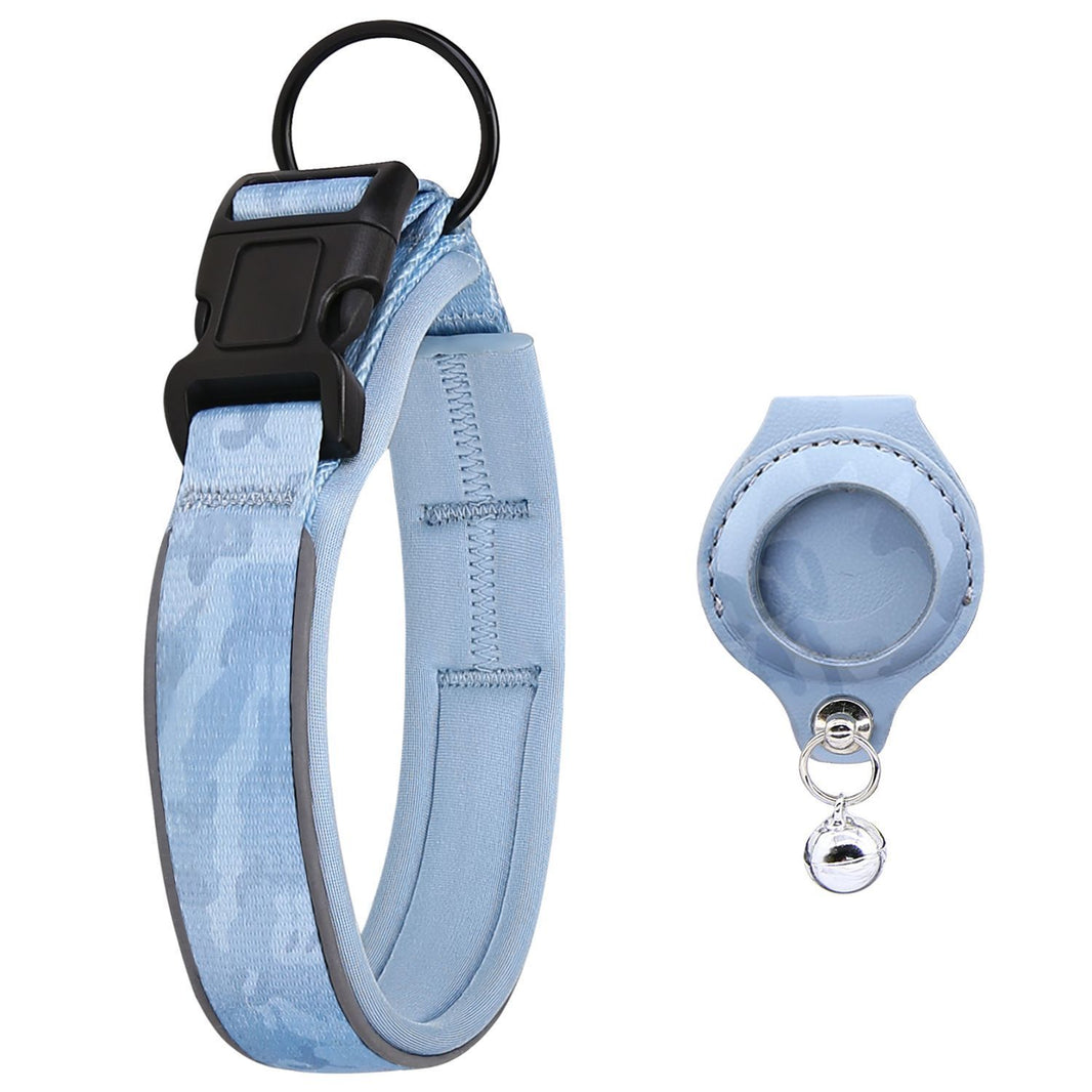 Pet positioning collar-Camo Blue 1Pair1-L-without locator
