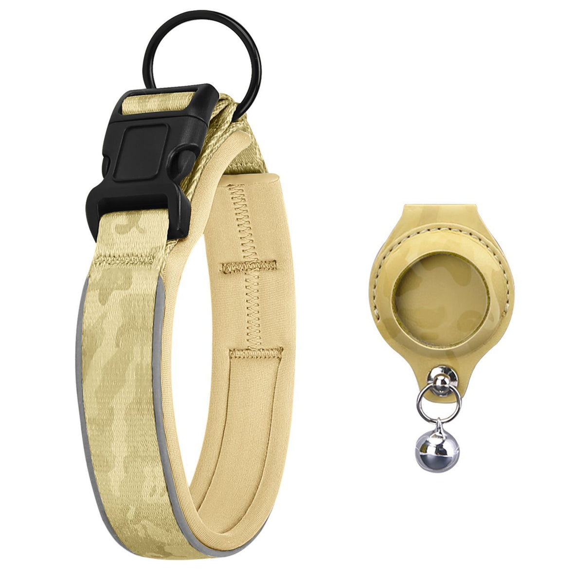 Pet positioning collar-Camo Yellow 1Pair1-XL-without locator