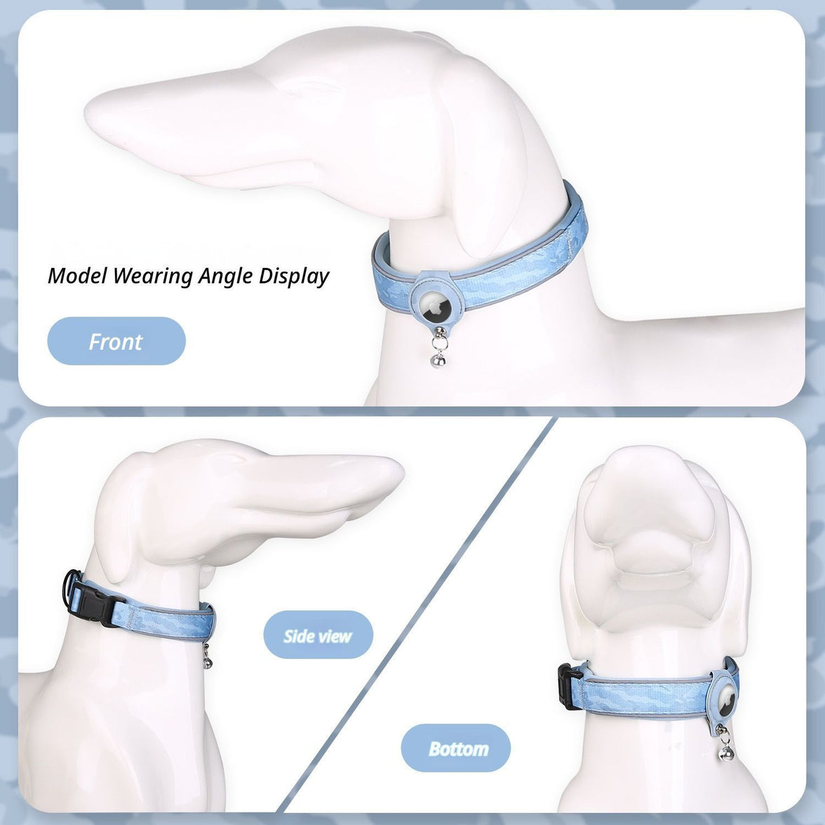 Pet positioning collar-Camo Yellow 1Pair1-XL-without locator