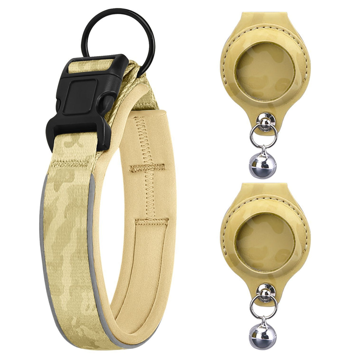 Pet positioning collar-Camo Yellow 1Pair2-L-without locator