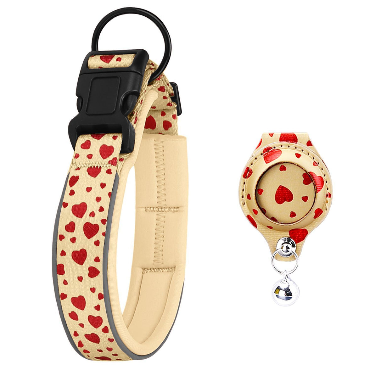 Pet positioning collar-Heart Yellow 1Pair1-XL-without locator