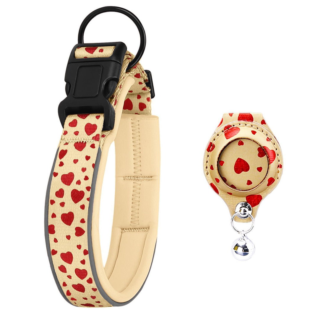 Pet positioning collar-Heart Yellow 1Pair1-XL-without locator