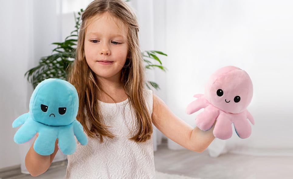 Reversible Octopus Plush - Cute Plush - Plush Octopus Plush - Reversible Plush Toy - Cute Plush - Octopus Reversible Plush