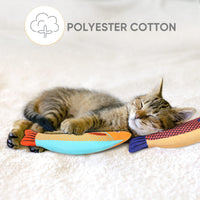 3-Piece Catnip Toy Set Interactive Plush Cartoon Cat Chew Toys Durable Indoor Kitten Playthings