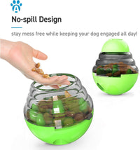 Blue Interactive Dog Food Dispensing Toy Ball - Treat Dispenser for Dogs - 1 Piece