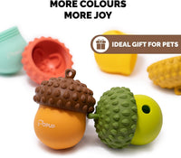 Interactive Food-Grade Silicone Dog Treat Dispenser Toy for Mental Stimulation and Healthy Eating with Removable Lid Dishwasher Safe Suitable for All Dog Sizes