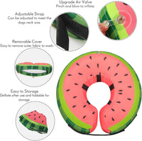 Inflatable Dog Collar Recovery Cone for Medium Waterproof Elizabethan Pillow Blow Up Pet Cone Collar Surgery Donut Convalescence Stop Licking Pulling Post Operative Anti Itch