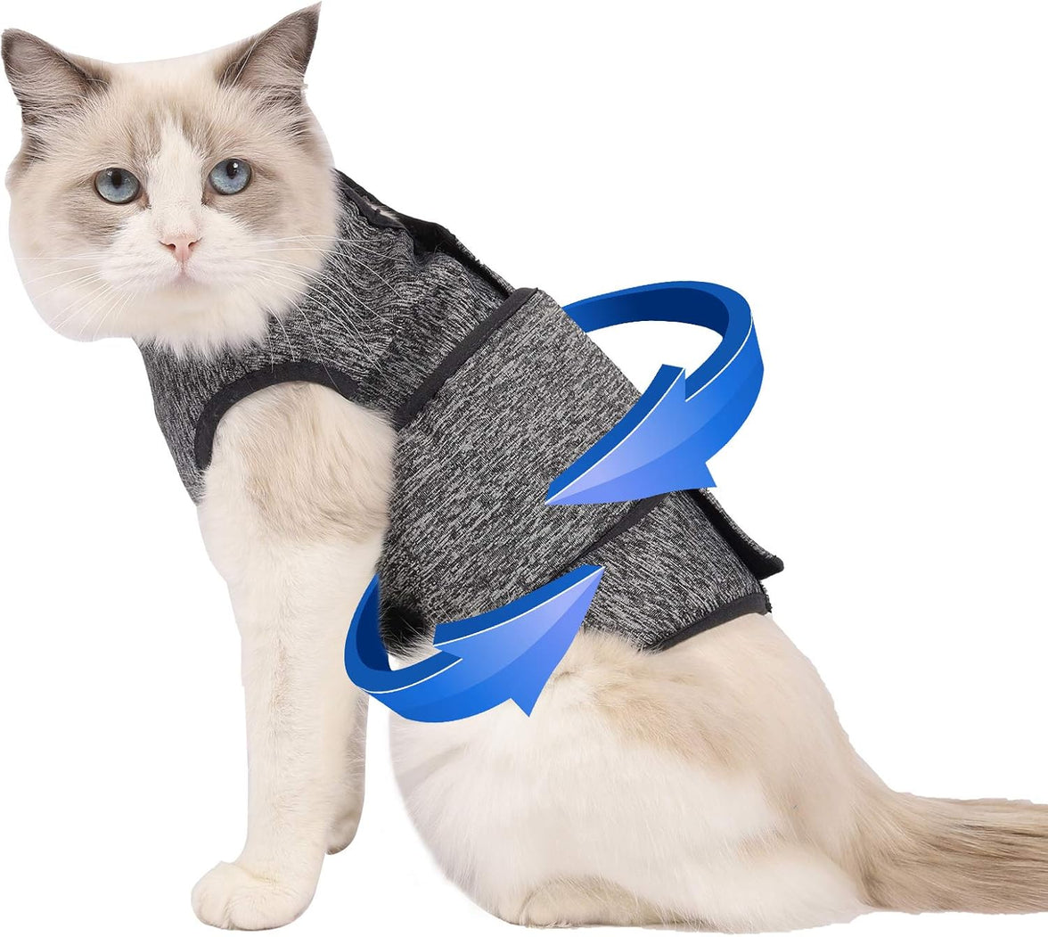 Cat Anxiety Jacket, Anxiety Vest for Cats, Cat Anti Anxiety Vest, Shirt for Cat, Cats Calming Wrap Vet Recommended Calming Solution Vest for Fireworks, Travel, Separation