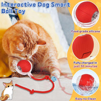 Interactive Rolling Dog Ball, Interactive Cat to-ys Rolling Ball Chewie Viral Dog Ball, Smart Automatic Rolling Pet Ball for Cats Dogs Motion Activated