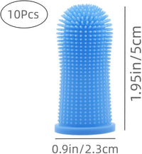 Dog Toothbrush, 10Pcs Soft Dog Finger Toothbrush, 360º Dog Finger Toothbrush, Silicone Pets Teeth Cleaning Toothbrush Kit for Dogs Puppies, Small Pets Dental Care