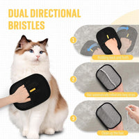 Double-Sided Pet Grooming Gloves - Electrostatic Hair Removal Tool, Cat & Dog Grooming (Plus size(2pcs))