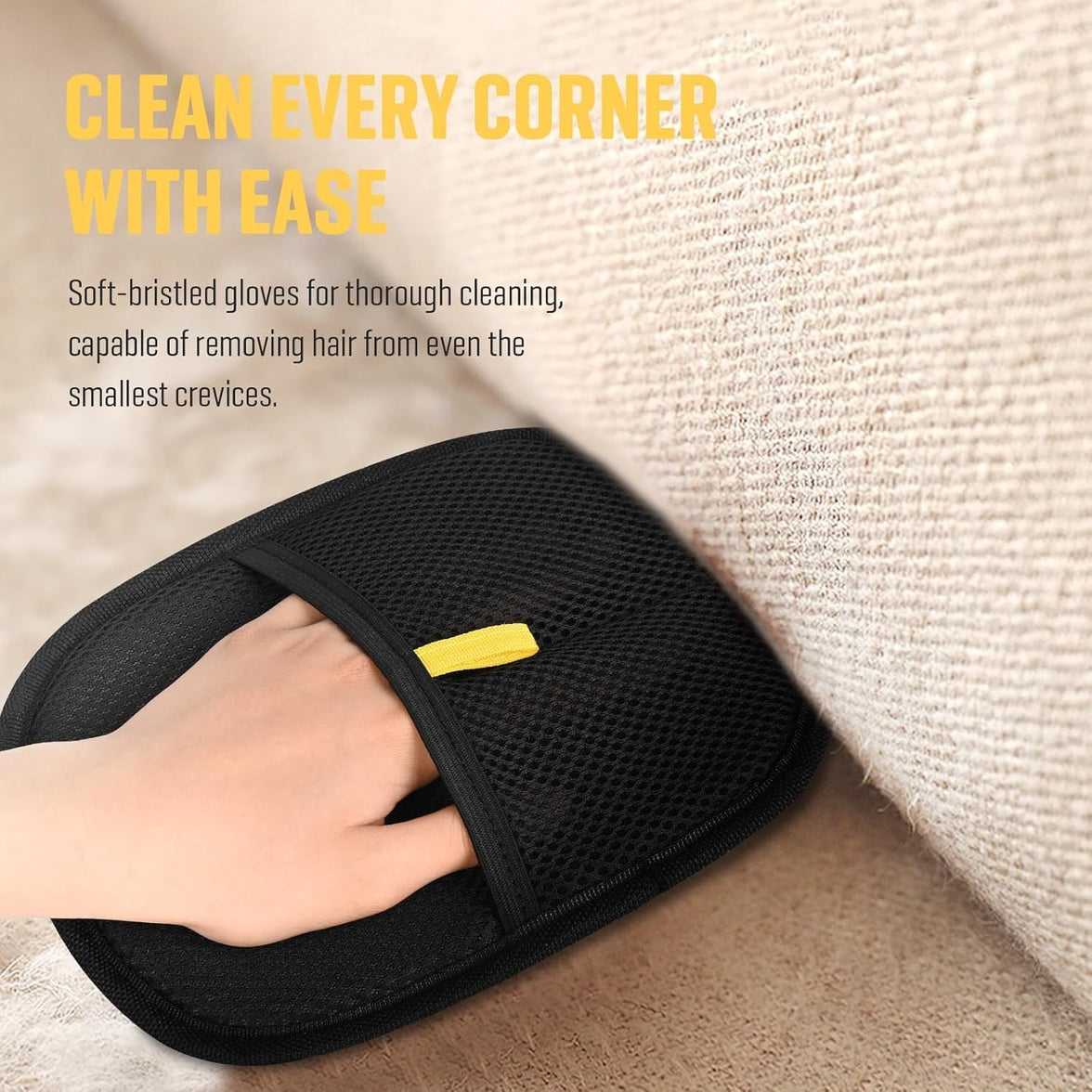 Double-Sided Pet Grooming Gloves - Electrostatic Hair Removal Tool, Cat & Dog Grooming (Plus size(2pcs))