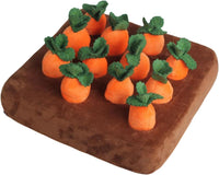 Dog Carrot Plush Toy, Vegetable Fruit for Dogs Cats IQ Toy, Pull The Carrot Stuffed Toy, Molars Toy Pet Interaction, Pet Feeding Training, 12Pcs Carrot