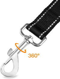 6FT × 1'' Dog Leash and Collar (18-28"), Reflective Soft Neoprene Padded Pet Collars Leashes for Extra Large Dog, Black -