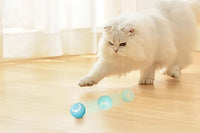 2PCS Interactive Smart Cat Toy Automatic Rolling Cat Ball Self-Moving Kitten Toys