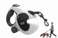 5m Auto Retractable Dog Leash with LED Light Pet Walking Lead for Small Medium Large Dogs - M
