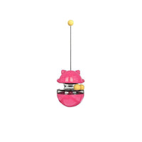 Cat Treat Dispenser Toy Ball Kitten Selfplay Interactive Tumbler Multifunction - Yellow