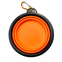 Collapsible Silicone Pet Bowl for Cat Dog Portable Food and Water Feeder - Black