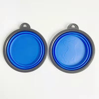 Collapsible Silicone Pet Bowl for Cat Dog Portable Food and Water Feeder - Purple