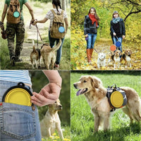 Collapsible Silicone Pet Bowl for Cat Dog Portable Food and Water Feeder - Purple