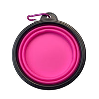Collapsible Silicone Pet Bowl for Cat Dog Portable Food and Water Feeder - Red