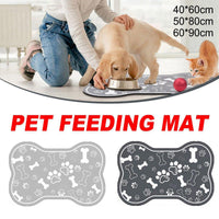 Pet Feeding Mat Non-slip Diatom Mud Absorbent Dirt-resistant Waterproof Placemat - Grey-40x60cm