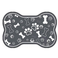Pet Feeding Mat Non-slip Diatom Mud Absorbent Dirt-resistant Waterproof Placemat - Grey-40x60cm